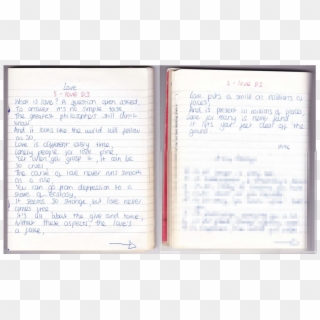 Scanned Love Poem - Handwriting Clipart