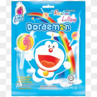 Big Foot Rainbow Doraemon Lollipop - Doraemon Clipart