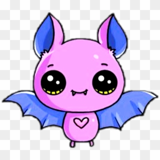 #bat #cute #kawaii #pets & Animals #animals #pink #purple - Draw So Cute Bat Clipart