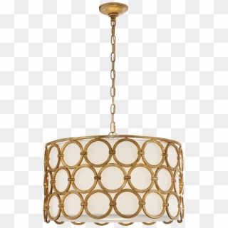 Alexandra Medium Hanging Shade In Gilded Iron With - Visual Comfort Clipart