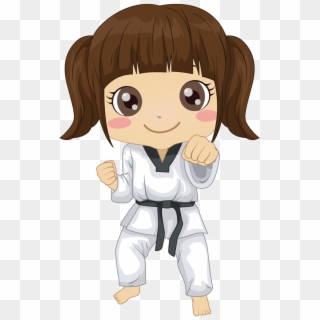 Little Dragons - Taekwondo Girl Clip Art - Png Download