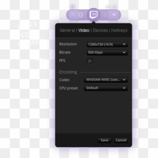 Twitch Video Settings - Smartphone Clipart