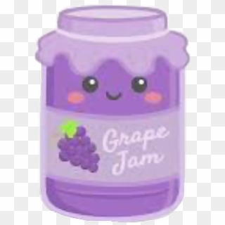 #cute #grape #jelly #jar #freetoedit - Jelly Jar With Face Clipart