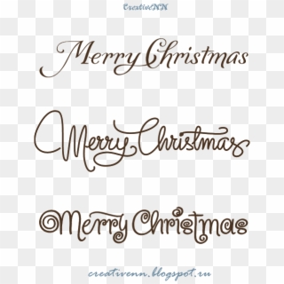 Free Digital Stamps - Handwriting Fonts Christmas Theme Clipart