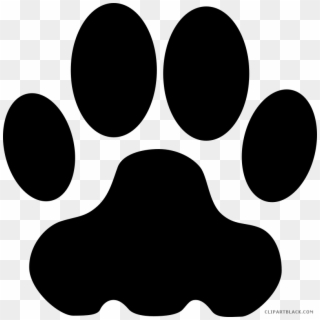 Cougar Paw Print Clipartblack Com Free Black - Dog Paw Clipart - Png Download