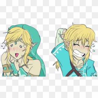 From The Embarrassed/blushing Expressions Meme By @deeppink-man - Tloz Botw Blush Link Clipart