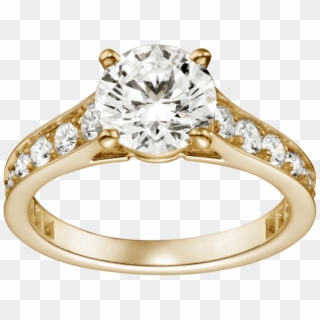 Gold Engagement Ring Ideas For Women - Single Diamond Ring Gold Clipart