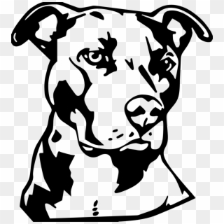 Pit Bull Face Silhouette Clipart