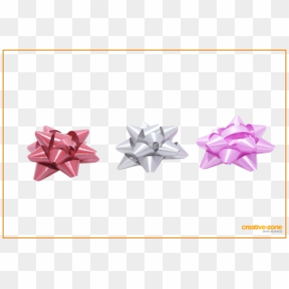 Dark Red, Silver, Purple Gift Bow, Star - Origami Paper Clipart