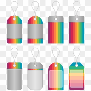 Price Tags, Ribbon, Colorful, Rainbow, Design - Rainbow Price Tag Clipart
