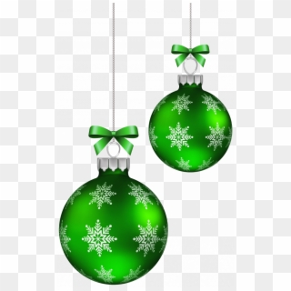 Download Green Christmas Decorations - Green Merry Christmas Ornaments Clipart
