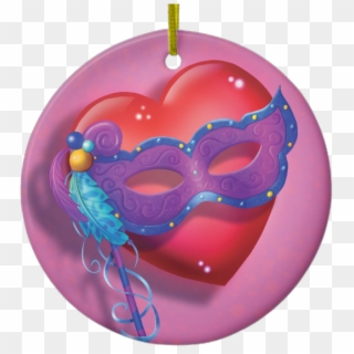 Heart Mask Ornament - Christmas Ornament Clipart