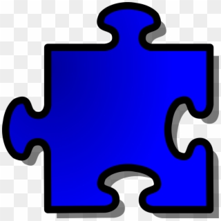 Jigsaw Puzzle Game Piece Blue Shape Join - Jigsaw Piece Clipart - Png Download