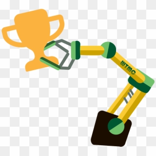 Robotic Arm Holding A Trophy In Its Claw Clipart