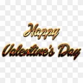 Happy Valentines Day Word Png Pic - Transparent Gold Happy Valentines Day Clipart