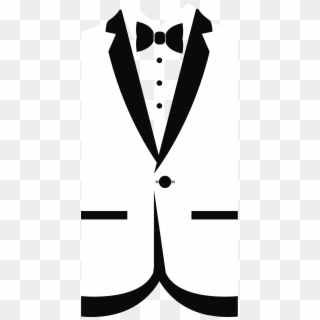 Free Clipart Of A Black And White Formal Bow Tie And - Black And White Tux Png Transparent Png