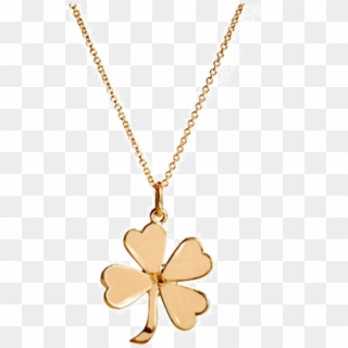 Gold Four Leaf Clover Necklace - Locket Clipart