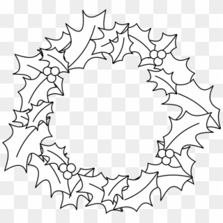 Freeuse Library Free Download Best Png Stock - Christmas Wreath Clip Art Black And White Transparent Png