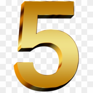 5 Gold Png - Numero 5 En Dorado Clipart