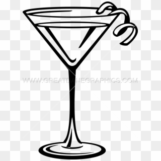 Picture Drink Production Ready Artwork For T Shirt - Martini Glass Clipart Black And White - Png Download