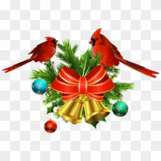 Free Png Christmas Bells And Birds Decor Png - Christmas Birds Clip Art Transparent Png