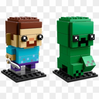 Steve & Creeper - Lego Brickheadz Steve And Creeper Clipart