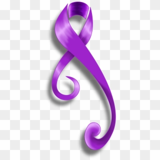 Purple Ribbon Tattoo Designs › Purple Ribbon Tattoo - Purple Awareness Ribbon Png Clipart