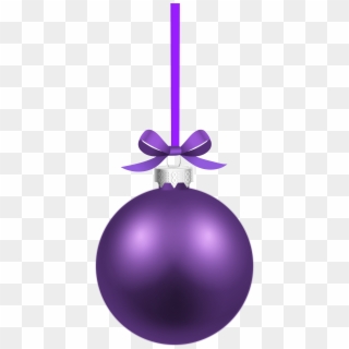 Purple Christmas Hanging Ball Png Clipart Image - Purple Christmas Ball Png Transparent Png