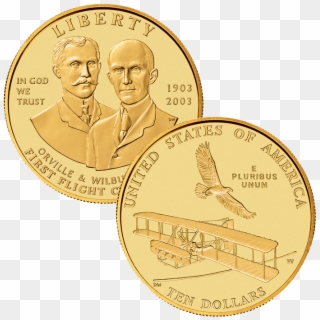 2003-w $10 First Flight Commemorative Uncirculated - Sacagawea Dollar Clipart