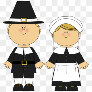 Male Pilgrim And Female Pilgrim Png Clipart - Thanksgiving Pilgrim Clipart Transparent Png