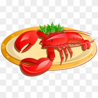 Vector Free Stock Food Free On Dumielauxepices Net - Clipart Lobster On A Plate - Png Download