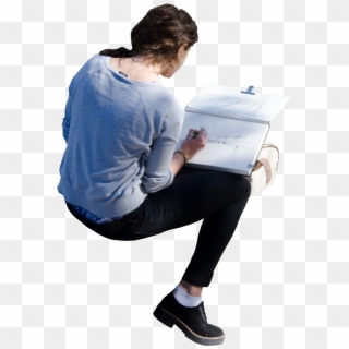 Free - Person Sitting From Above Clipart