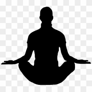 Yoga Silhouette Cut - Meditation Clip Art - Png Download