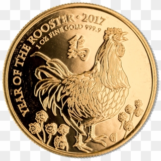 United Kingdom Gold Lunar Rooster - Coin Clipart