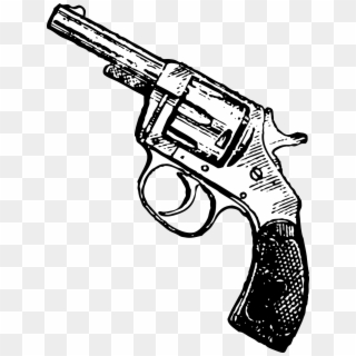 Drawn Gun Transparent - Revolver Clipart Png