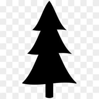 Free Printable Christmas Stencils - Simple Pine Tree Silhouette Clipart