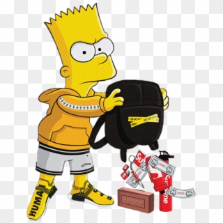 Bart Simpson Supreme Gucci Simpsons Brick Bartsupreme - Bart Simpson Png Clipart