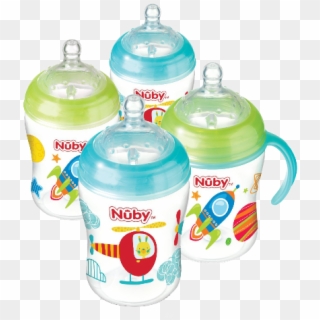 Nuby Natural Touch Bluegreen 9oz - Nuby Natural Touch Baby Bottles 4 Pack Clipart