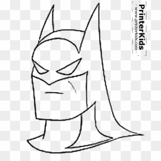 The Batman - Batman Face Coloring Pages Clipart