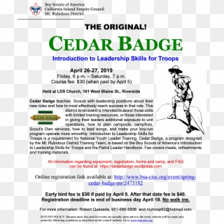 Register For Fall Cedar Badge - Philco Clipart