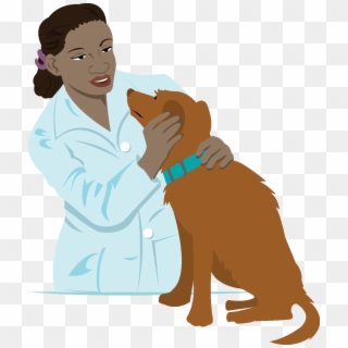 Dog Lady People Pets Veterinarian Clipart - Veterinarian Clipart Transparent - Png Download