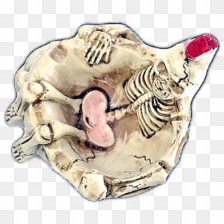 Skeleton Ashtray With Premium Look - Skull Clipart