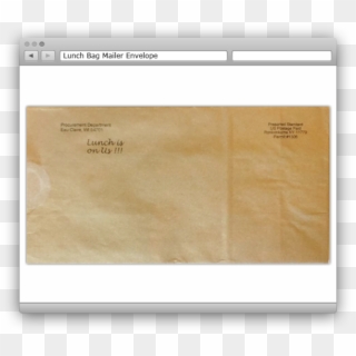 Lunch Bag Mailer Envelope - Envelope Clipart