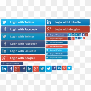 Login With Linkedin Button Png Clipart