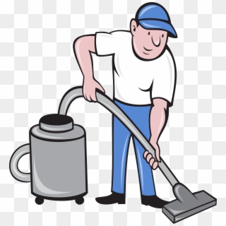 Janitor Clipart Vacuum - Vacuum The Carpets - Png Download