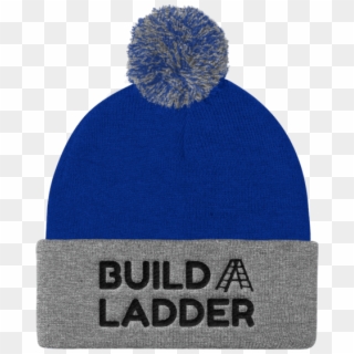 Black Build A Ladder Pompom Hat - Knit Cap Clipart