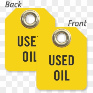 Used Oil Mini Tag - Waste Oil Tag Clipart