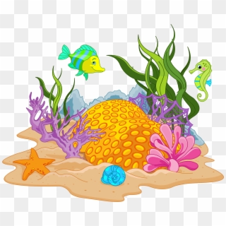 Underwater Clipart Coral Reef - Underwater Clipart - Png Download