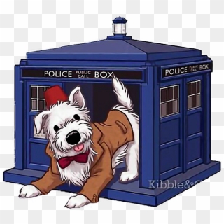 Policebox Police Dog Doghouse Cute Dogwearingclothes - Cartoon Clipart