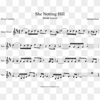 Sheet Music For Tenor Saxophone She By Elvis Costello - Partitura She Elvis Costello Clipart